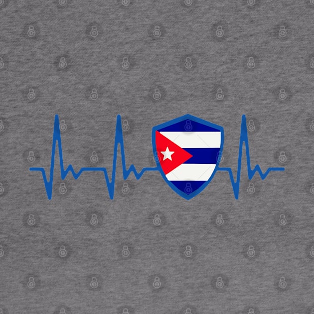 Cuba Heartbeat Proud Cuban Flag by dyazagita